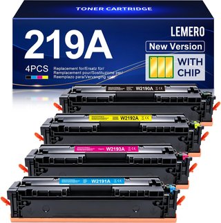 4 toner 219A (con chip integrato) per HP