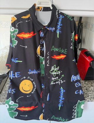 Camisa Estampada Shein Hombre