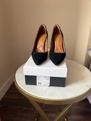 Zapatos de ante negros talla 40 -39