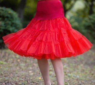 Can Can Rojo Pin Up Tutú Falda