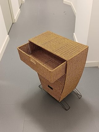 Cajonera Mimbre y Metal
