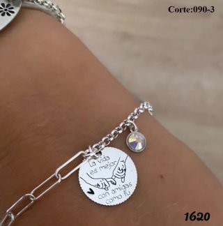 Conjunto Joyería Plata Oso Perla