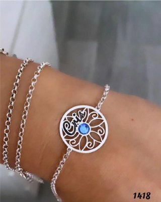 Conjunto Joyería Plata Oso Perla
