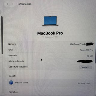 MacBook Pro 14 M1 Pro 16GB 512GB SSD Impoluto