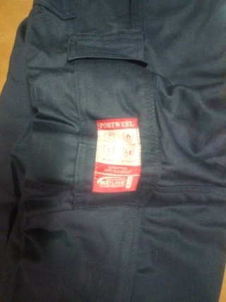 Pantalón Portwest Ignífugo Reflectante Azul
