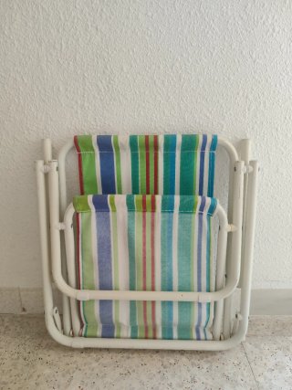 Sillita infantil plegable de rayas