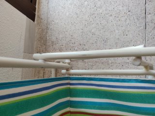 Sillita infantil plegable de rayas
