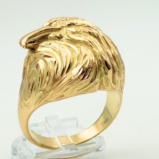 Anillo Águila Oro 18K; T34; 14,28g.