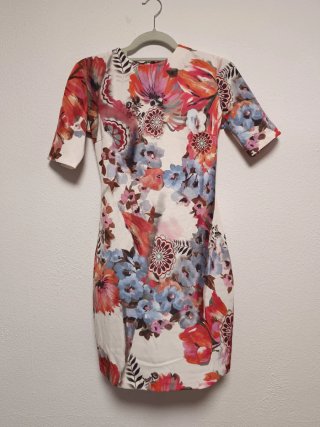 Vestido Desigual Talla S Estampado Floral