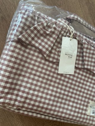 Bolso cambiador praliné vichy