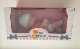 Muñeco Mi Bebito con gorrito y pañal