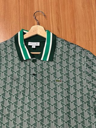 Polo Lacoste Verde Estampado