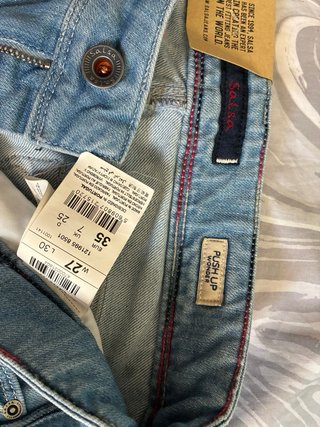 Pantalón vaquero push up Salsa azul