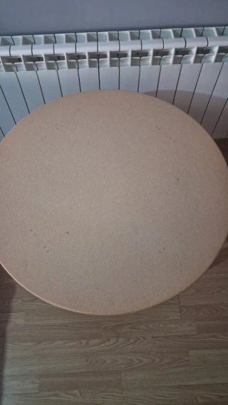 Mesa camilla redonda de madera