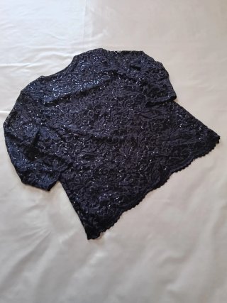 Blusa de fiesta para mujer "I de N" en encaje azul