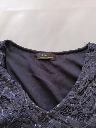 Blusa de fiesta para mujer "I de N" en encaje azul