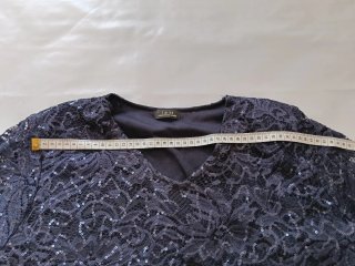 Blusa de fiesta para mujer "I de N" en encaje azul