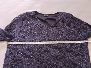Blusa de fiesta para mujer "I de N" en encaje azul