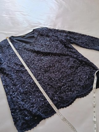 Blusa de fiesta para mujer "I de N" en encaje azul