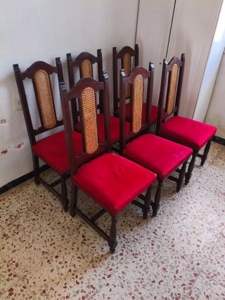 Juego de 6 Sillas de Comedor Madera