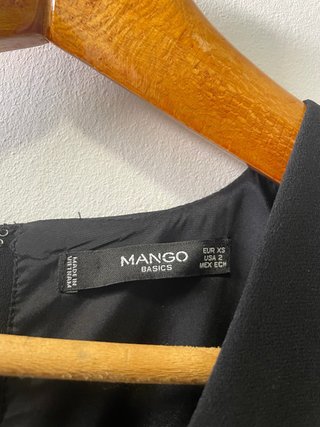 Vestido Mango Negro Talla XS