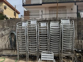 Sillas de terraza de aluminio apilables