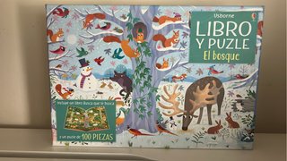 Libro y Puzzle El Bosque Usborne 100 Piezas