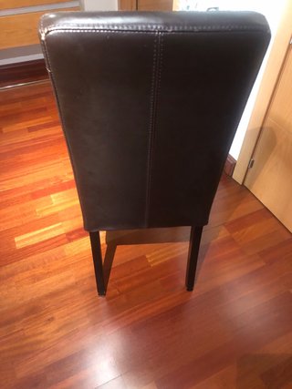 Juego 4 Sillas Comedor Polipiel Marrón