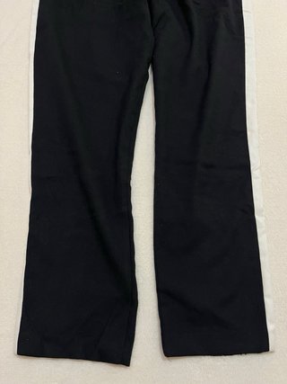 Pantalón largo Zara negro rayas blancas talla 36 S