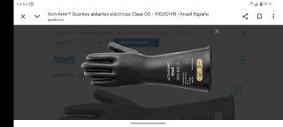 Guantes Aislantes Eléctricos Ansell RIG0014B