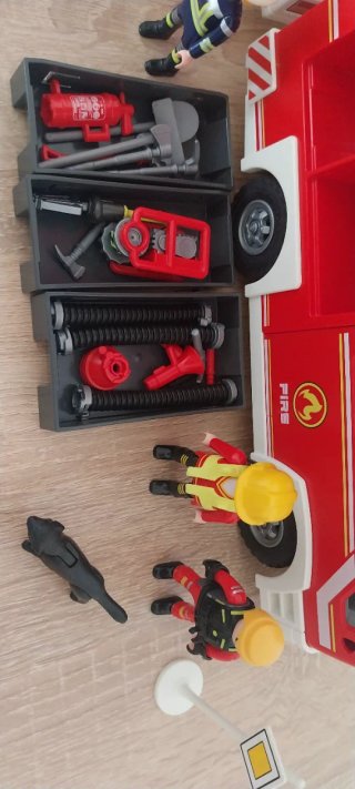 Playmobil,bomberos,lote,camión,camión bomberos