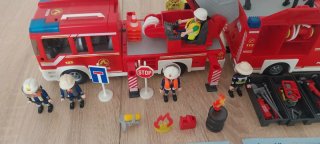 Playmobil,bomberos,lote,camión,camión bomberos