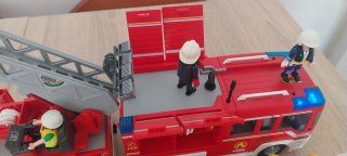 Playmobil,bomberos,lote,camión,camión bomberos