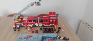 Playmobil,bomberos,lote,camión,camión bomberos