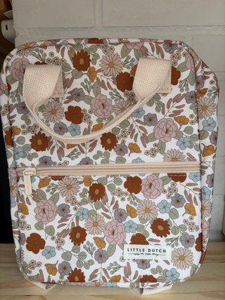 Mochila Little Dutch floral beige
