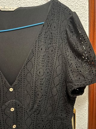 Vestido Largo Negro Encaje