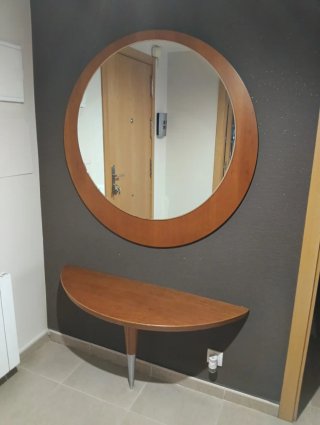 Espejo y Mueble Recibidor Madera