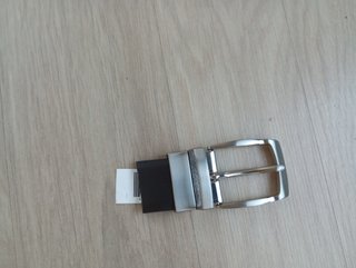 Hebilla Cinturón Hombre Plata y Negro