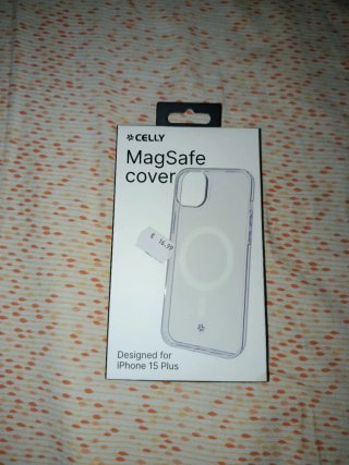 Cover Celly MagSafe per iPhone 15 Plus Trasparente
