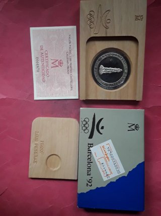 2000 PESETAS OLIMPIADA BARCELONA.PLATA. CASTELLERS