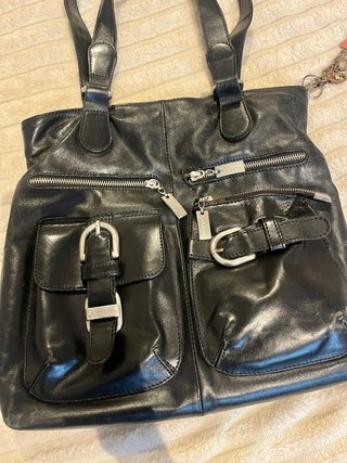Bolso y cartera de cuero Corium negro