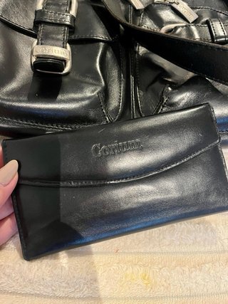 Bolso y cartera de cuero Corium negro