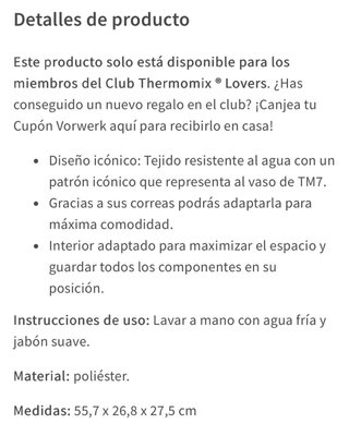 Bolsa de Transporte Thermomix TM7