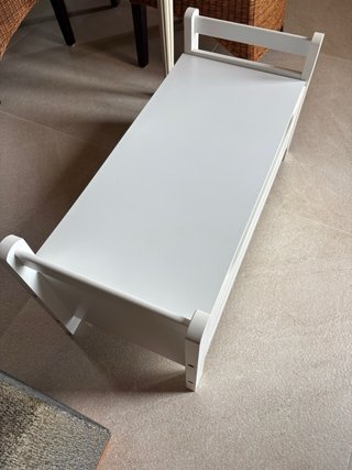 Baúl infantil madera blanco abatible