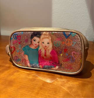 Neceser Top Model Glitter Rosa y Dorado