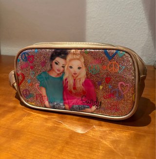 Neceser Top Model Glitter Rosa y Dorado