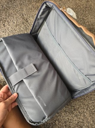 Bolsa de hombro para portátil gris