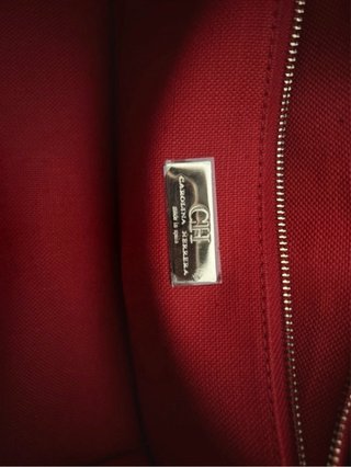 Bolso Carolina Herrera Negro y Rojo Original