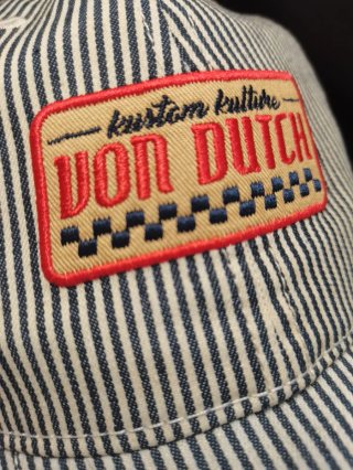 Gorra Von Dutch Rayas Azul y Beige Talla única