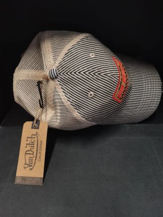 Gorra Von Dutch Rayas Azul y Beige Talla única